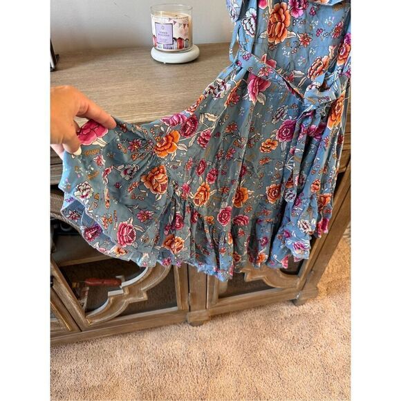 Label Of Love - Candy Floral Tie Front Ruffle Sundress Size XSmall - Picture 4 of 14